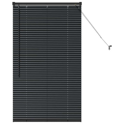 Persiana de Janela com cortinas Manual Preto Alumínio
