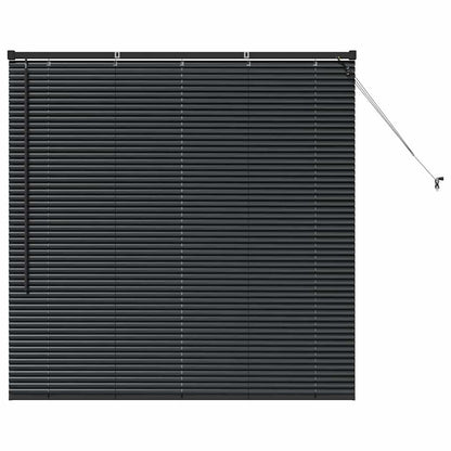 Persiana de Janela com cortinas Manual Preto Alumínio