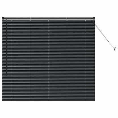 Persiana de Janela com cortinas Manual Preto Alumínio