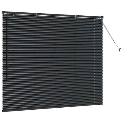 Persiana de Janela com cortinas Manual Preto Alumínio