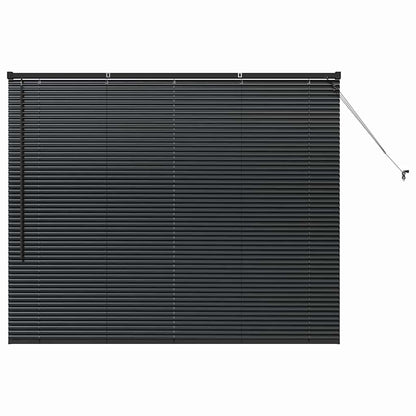 Persiana de Janela com cortinas Manual Preto Alumínio