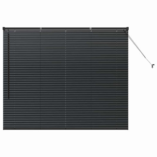 Persiana de Janela com cortinas Manual Preto Alumínio