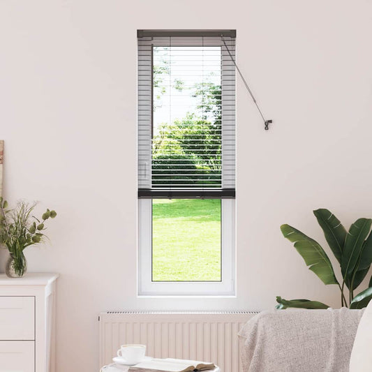 Persiana de Janela com cortinas Manual Preto Alumínio
