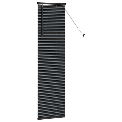Persiana de Janela com cortinas Manual Preto Alumínio