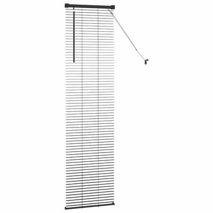 Persiana de Janela com cortinas Manual Preto Alumínio