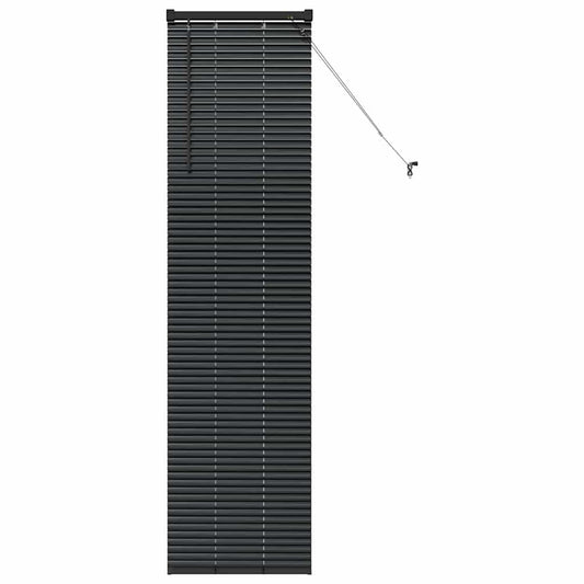 Persiana de Janela com cortinas Manual Preto Alumínio