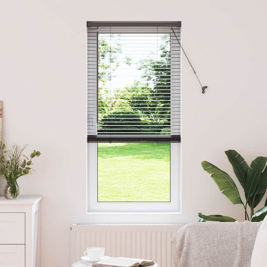 Persiana de Janela com cortinas Manual Preto Alumínio