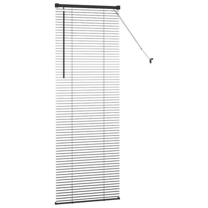 Persiana de Janela com cortinas Manual Preto Alumínio