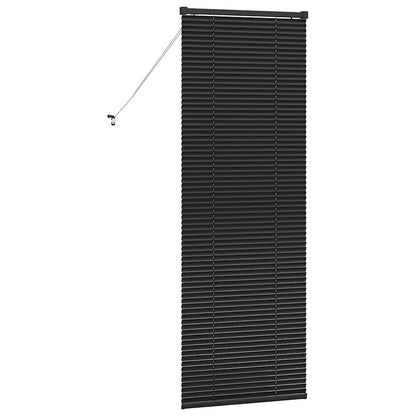 Persiana de Janela com cortinas Manual Preto Alumínio