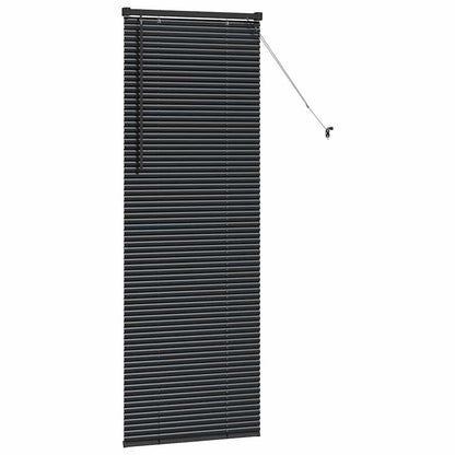 Persiana de Janela com cortinas Manual Preto Alumínio