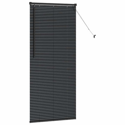 Persiana de Janela com cortinas Manual Preto Alumínio