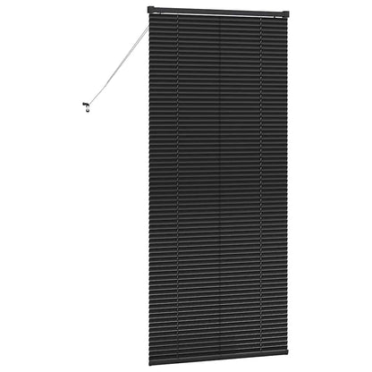 Persiana de Janela com cortinas Manual Preto Alumínio
