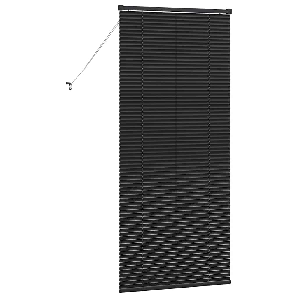 Persiana de Janela com cortinas Manual Preto Alumínio