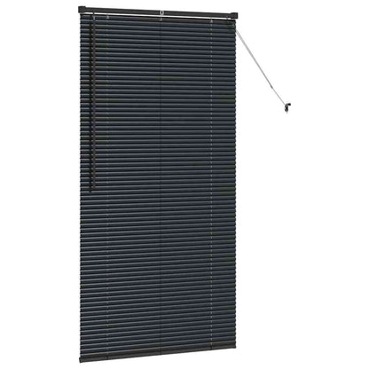 Persiana de Janela com cortinas Manual Preto Alumínio