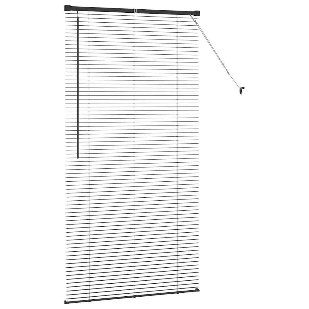Persiana de Janela com cortinas Manual Preto Alumínio