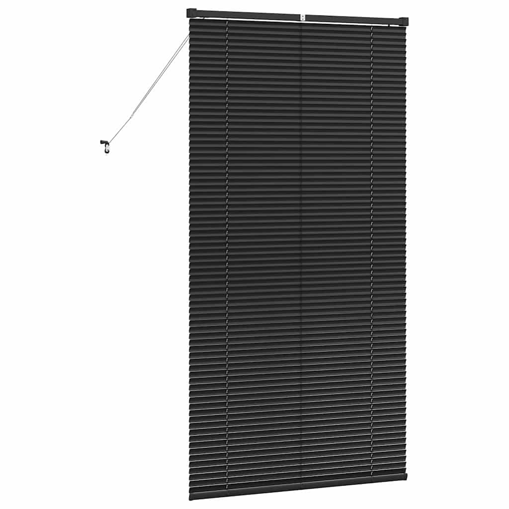 Persiana de Janela com cortinas Manual Preto Alumínio