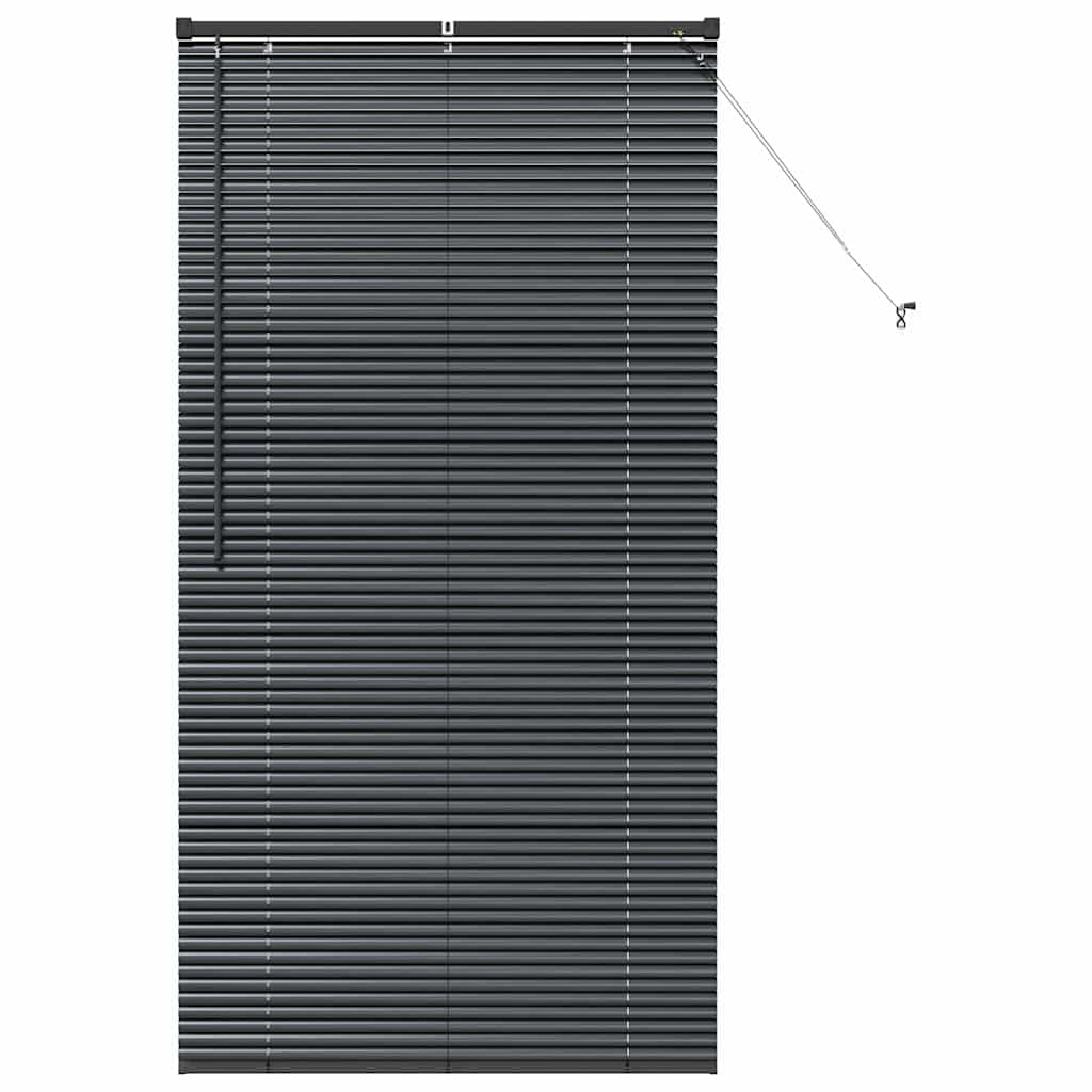 Persiana de Janela com cortinas Manual Preto Alumínio