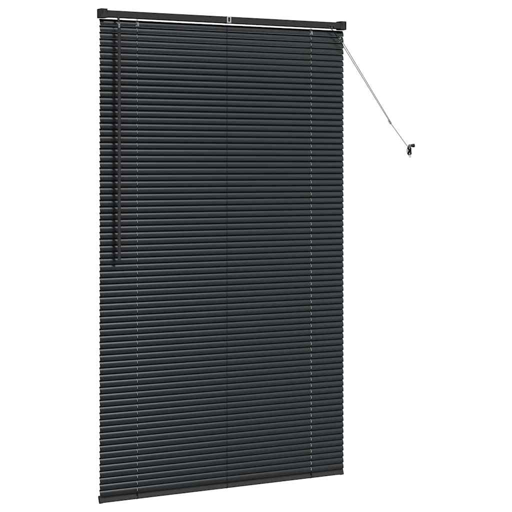 Persiana de Janela com cortinas Manual Preto Alumínio
