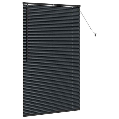 Persiana de Janela com cortinas Manual Preto Alumínio