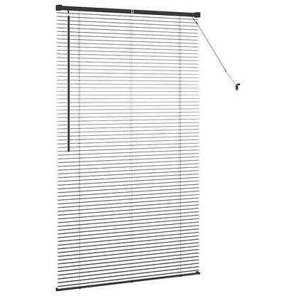 Persiana de Janela com cortinas Manual Preto Alumínio