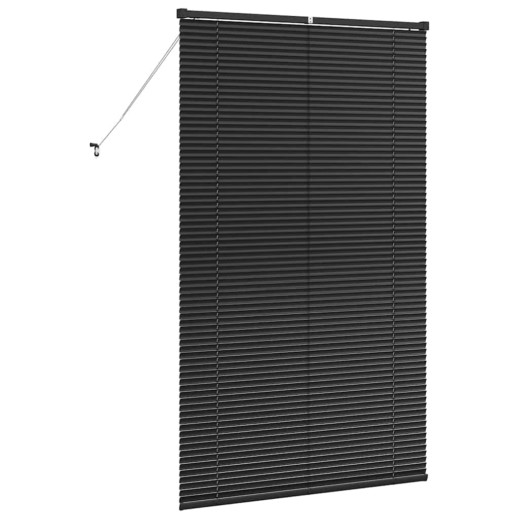 Persiana de Janela com cortinas Manual Preto Alumínio