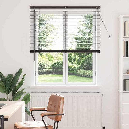 Persiana de Janela com cortinas Manual Preto Alumínio