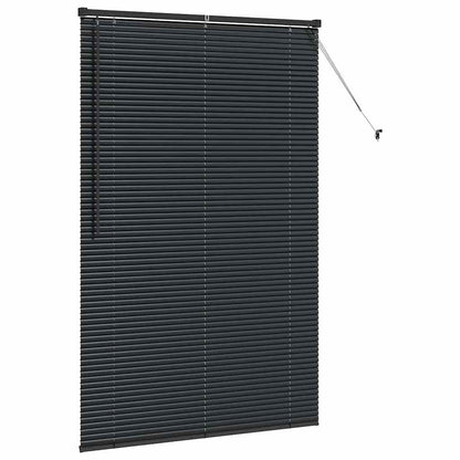 Persiana de Janela com cortinas Manual Preto Alumínio