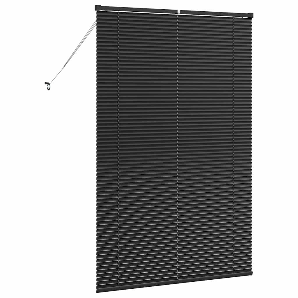 Persiana de Janela com cortinas Manual Preto Alumínio