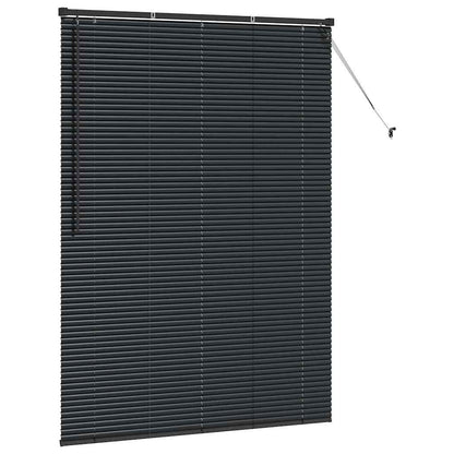 Persiana de Janela com cortinas Manual Preto Alumínio