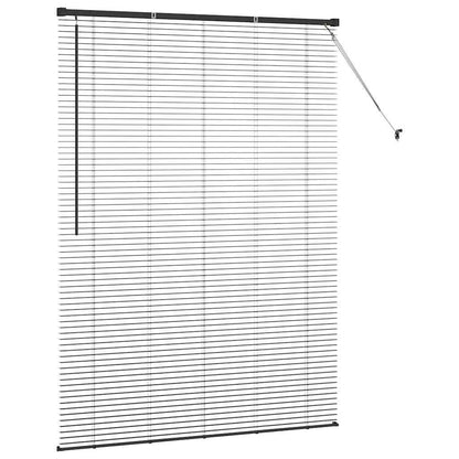 Persiana de Janela com cortinas Manual Preto Alumínio