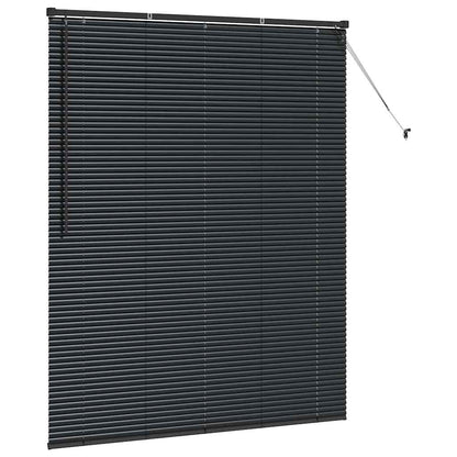Persiana de Janela com cortinas Manual Preto Alumínio