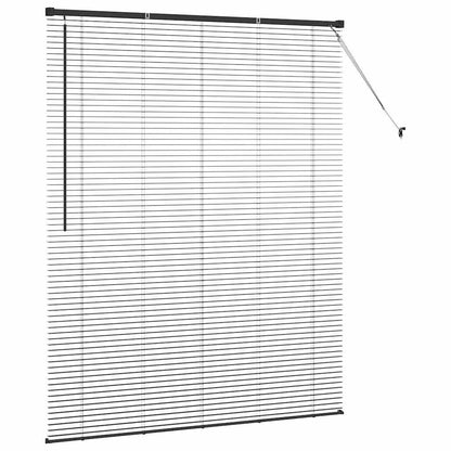 Persiana de Janela com cortinas Manual Preto Alumínio