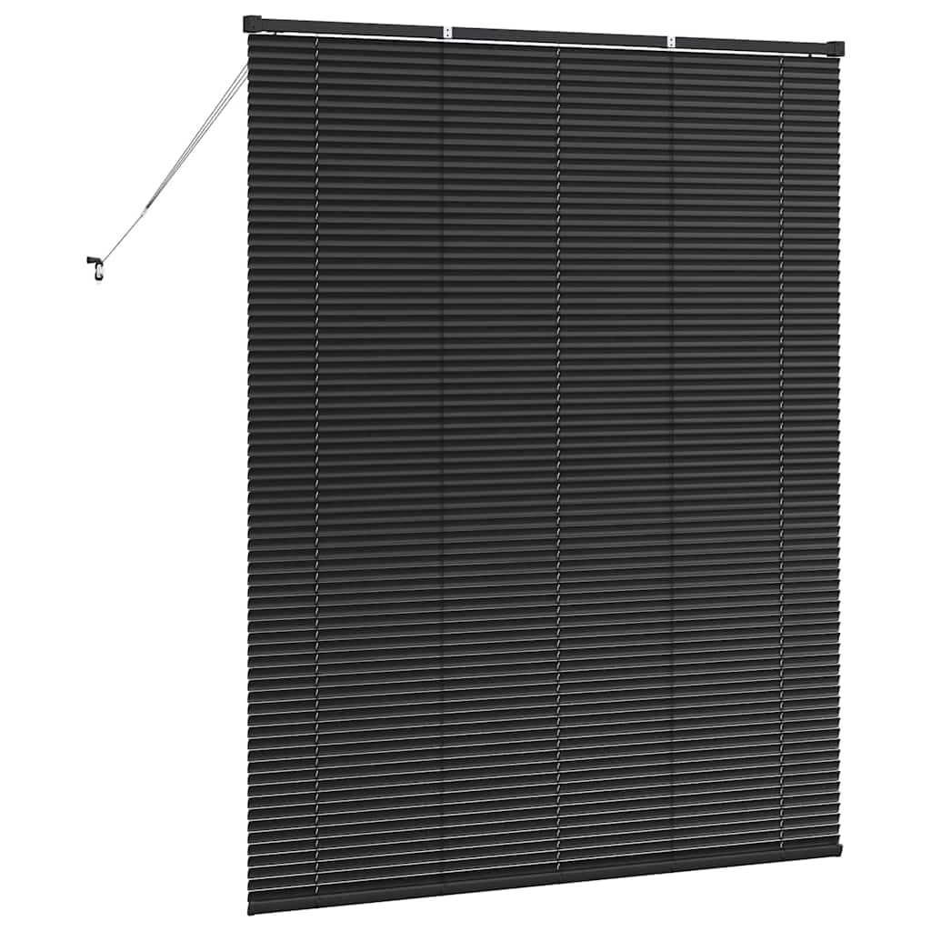 Persiana de Janela com cortinas Manual Preto Alumínio