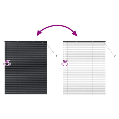 Persiana de Janela com cortinas Manual Preto Alumínio