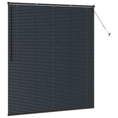 Persiana de Janela com cortinas Manual Preto Alumínio