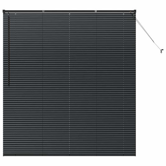 Persiana de Janela com cortinas Manual Preto Alumínio