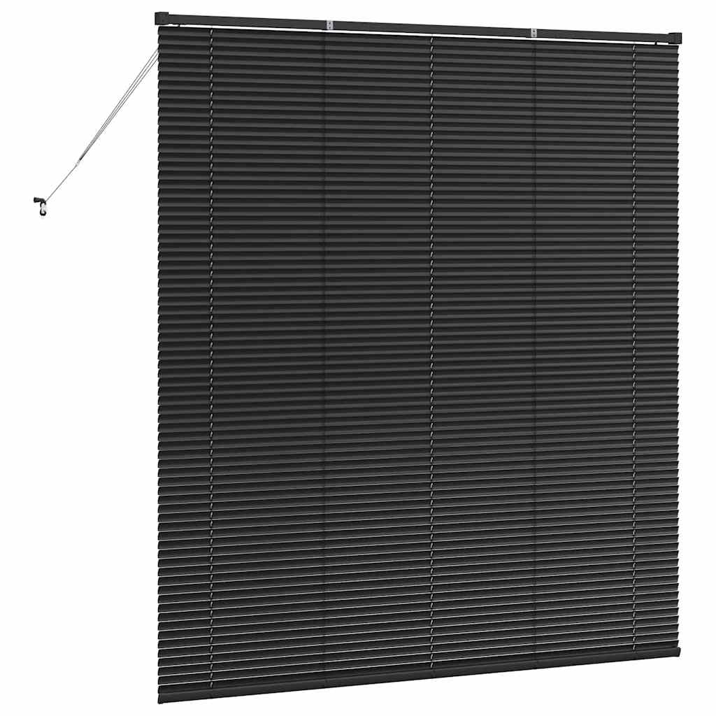Persiana de Janela com cortinas Manual Preto Alumínio