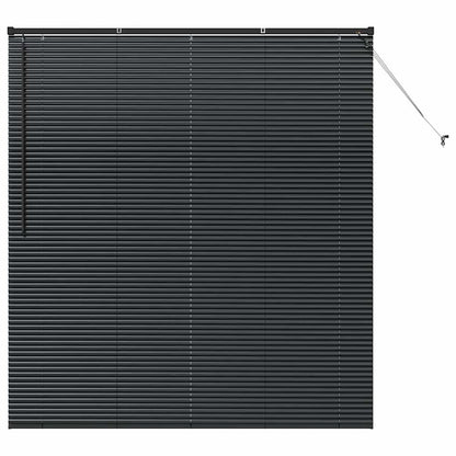 Persiana de Janela com cortinas Manual Preto Alumínio