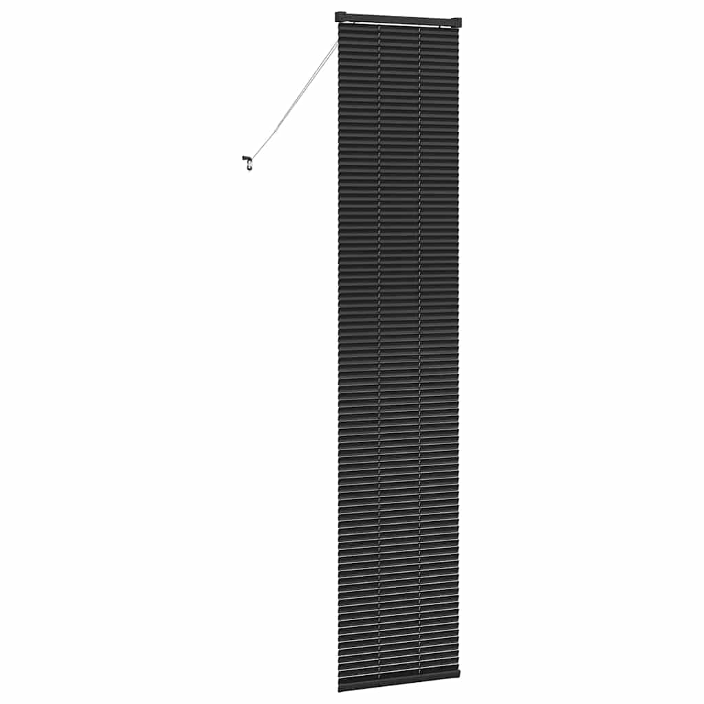 Persiana de Janela com cortinas Manual Preto Alumínio