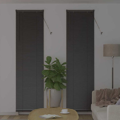 Persiana de Janela com cortinas Manual Preto Alumínio