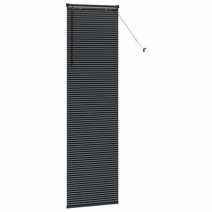 Persiana de Janela com cortinas Manual Preto Alumínio