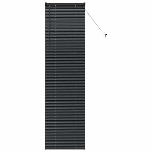Persiana de Janela com cortinas Manual Preto Alumínio
