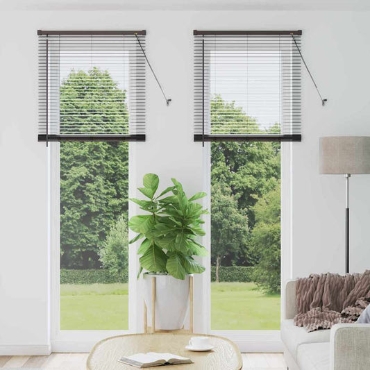 Persiana de Janela com cortinas Manual Preto Alumínio