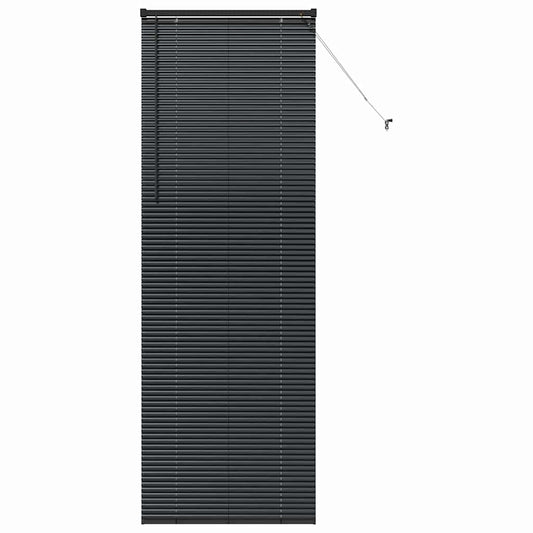Persiana de Janela com cortinas Manual Preto Alumínio
