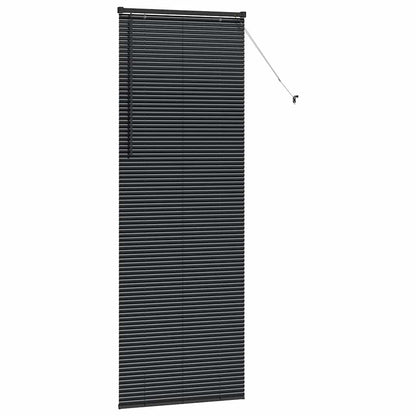 Persiana de Janela com cortinas Manual Preto Alumínio