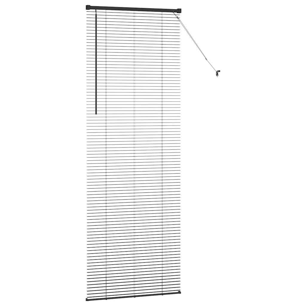 Persiana de Janela com cortinas Manual Preto Alumínio