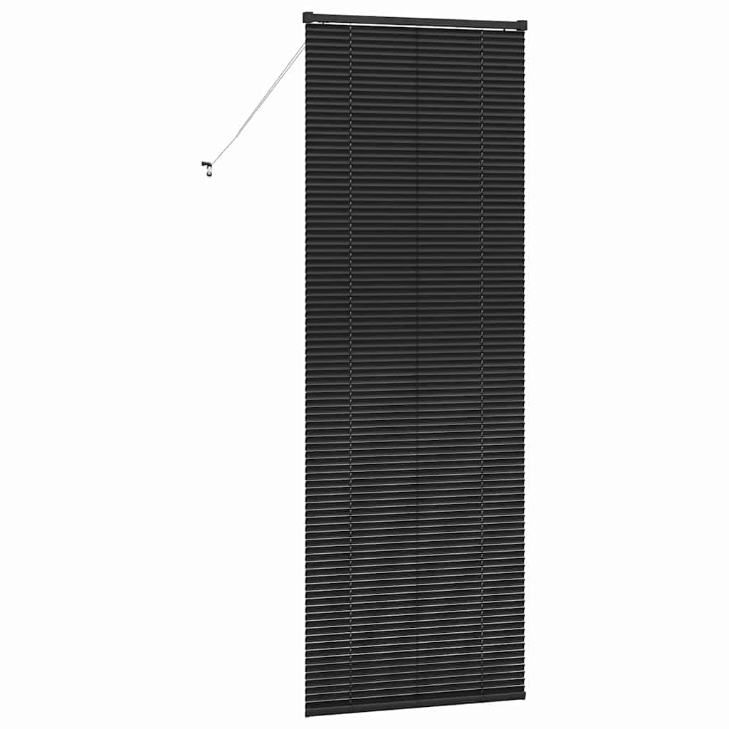 Persiana de Janela com cortinas Manual Preto Alumínio