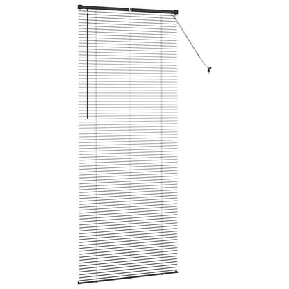 Persiana de Janela com cortinas Manual Preto Alumínio