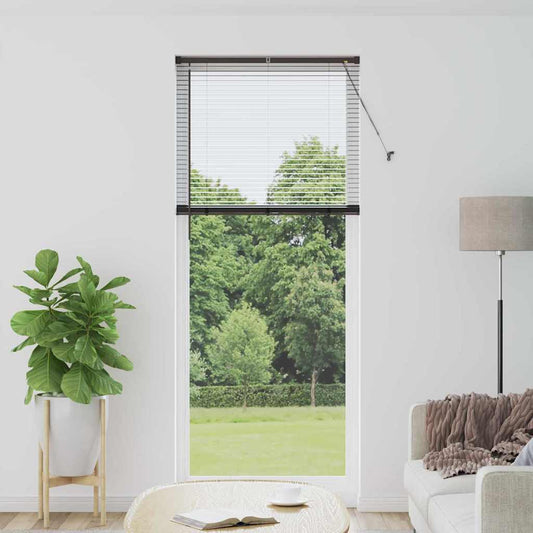 Persiana de Janela com cortinas Manual Preto Alumínio