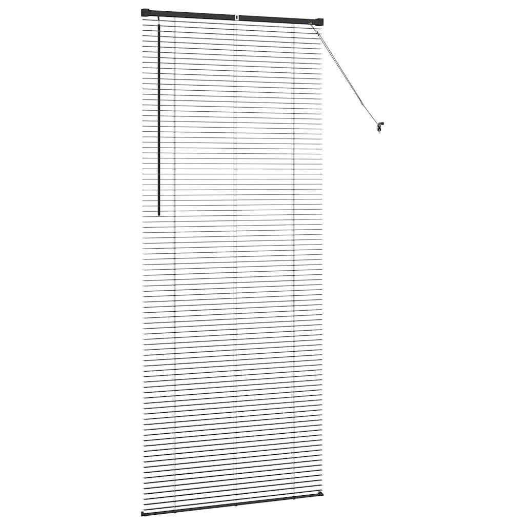 Persiana de Janela com cortinas Manual Preto Alumínio